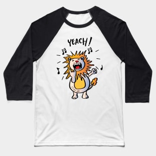Cute lion singing Baseball T-Shirt